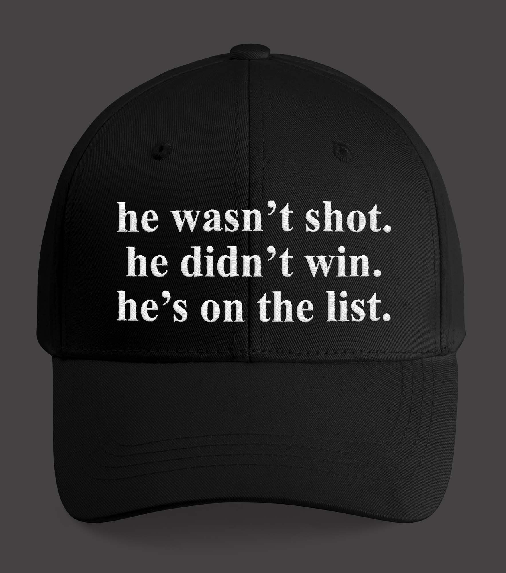 He Wasn’t Shot He Didn’t Win He’s On The List Hat