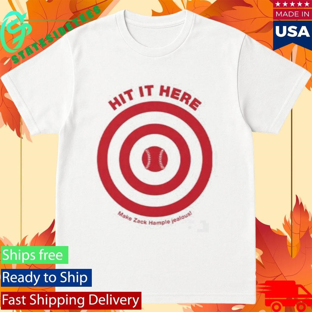 Hit It Here Target Baseball Shirt