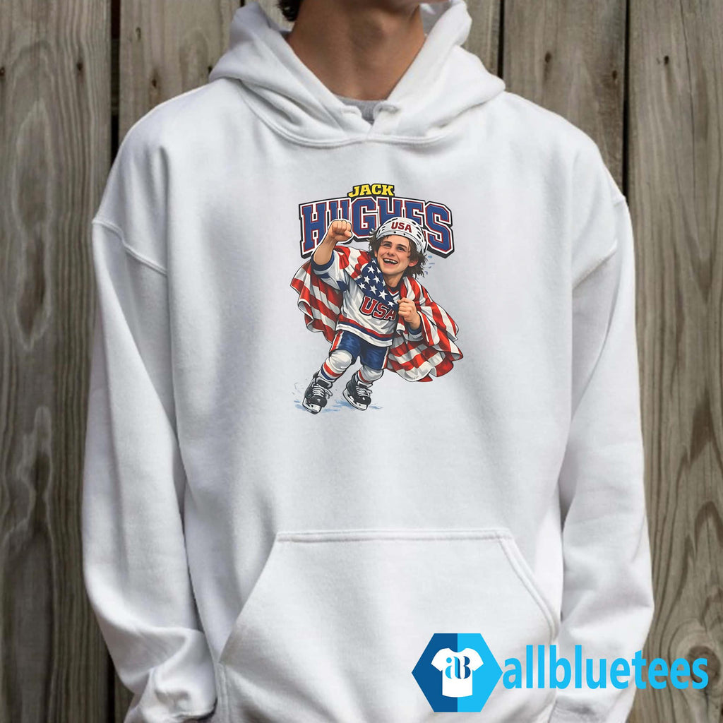 Hockey Jack Hughes Caricature Shirt