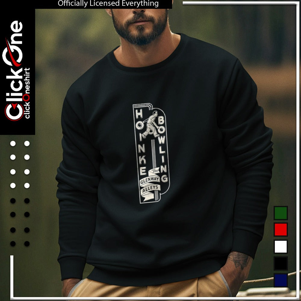 Hoinke Bowling the Glenway Alleys bowler man design bowling sport alley shirt