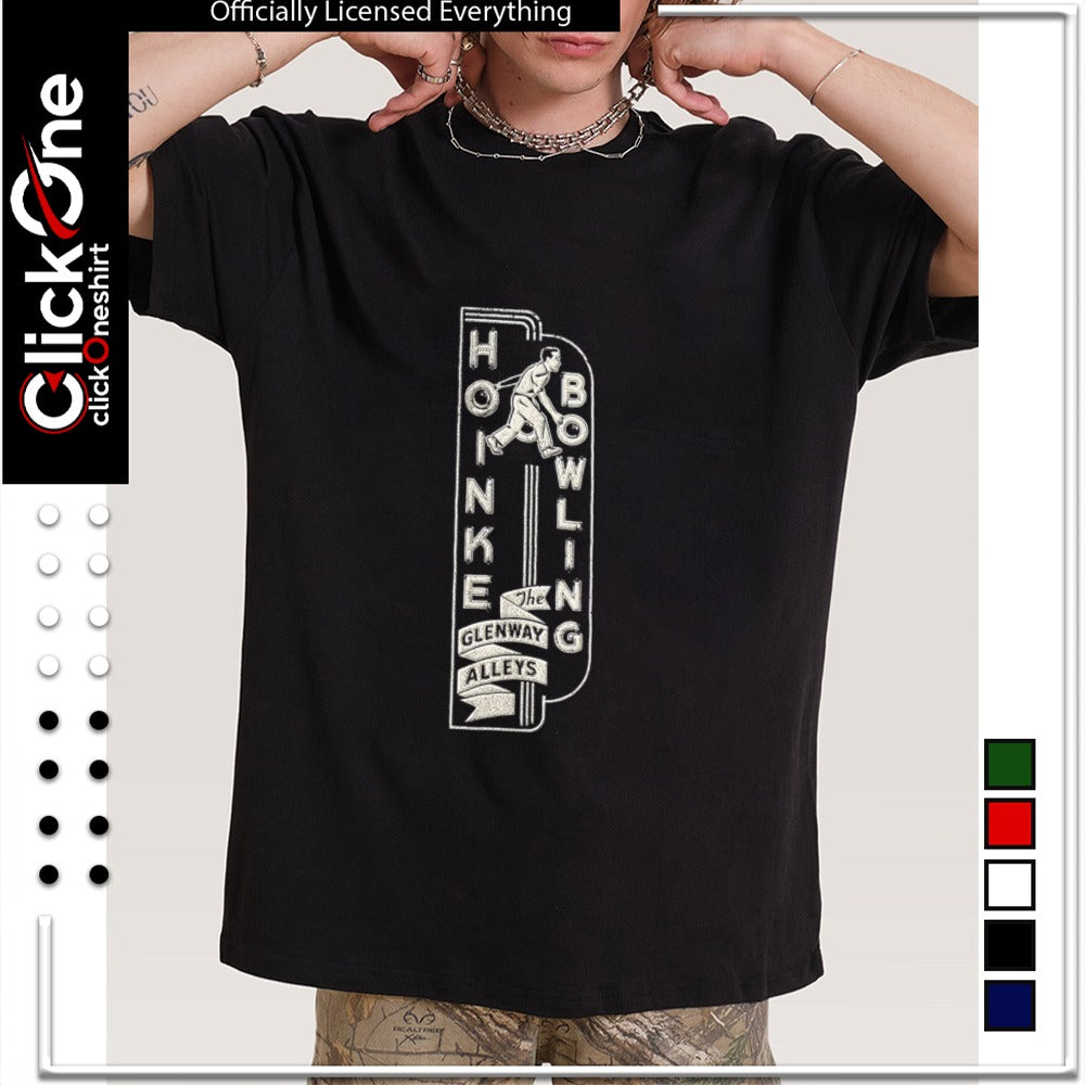 Hoinke Bowling the Glenway Alleys bowler man design bowling sport alley shirt