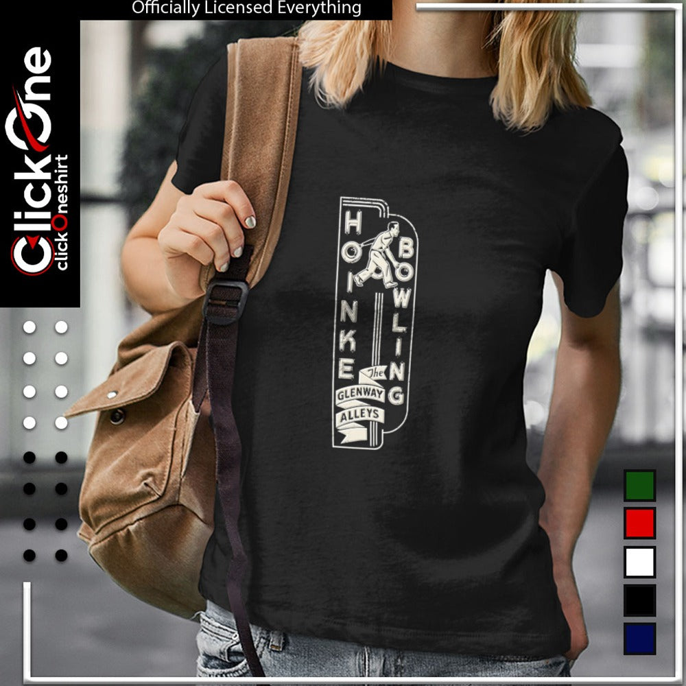 Hoinke Bowling the Glenway Alleys bowler man design bowling sport alley shirt