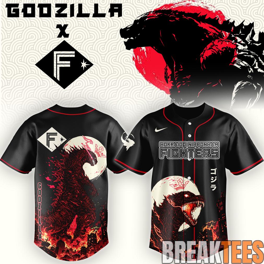Hokkaido Nippon-Ham Fighters Godzilla Minus Zero Baseball Jersey