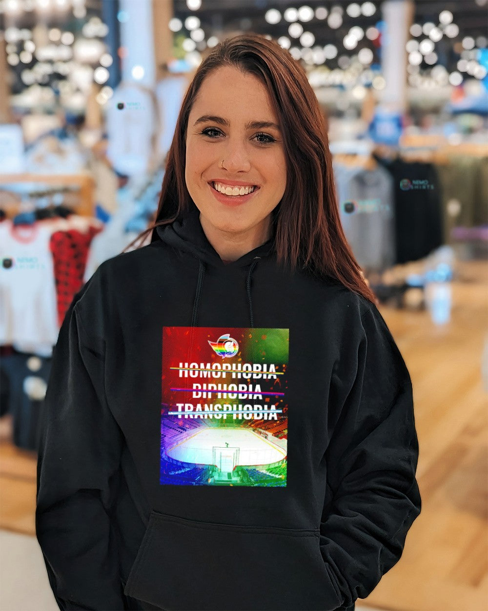 Homophobia, Biphobia and Transphobia Ottawa Senators shirt