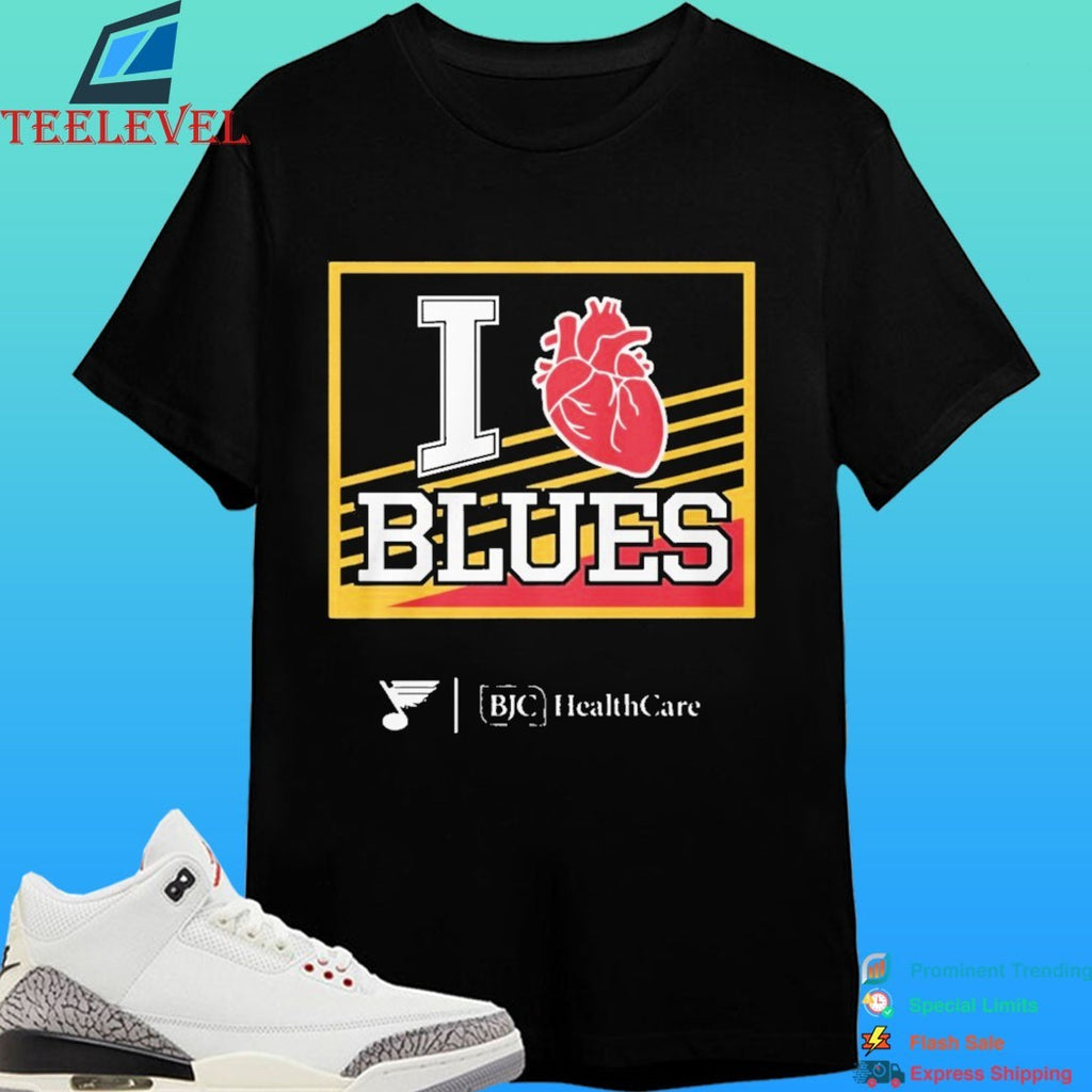 2025 Bjc Healthcare I Heart Blues Shirt