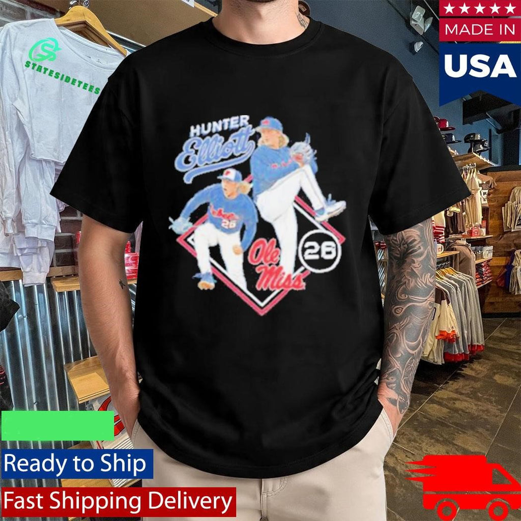 Hunter Elliott Ole Miss Baseball Star Shirt