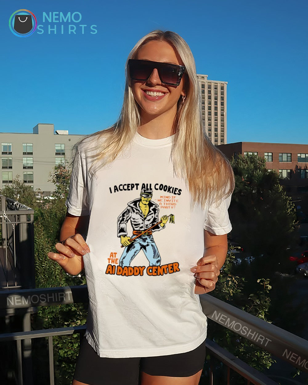I accept all cookies at the AI daddy center shirt