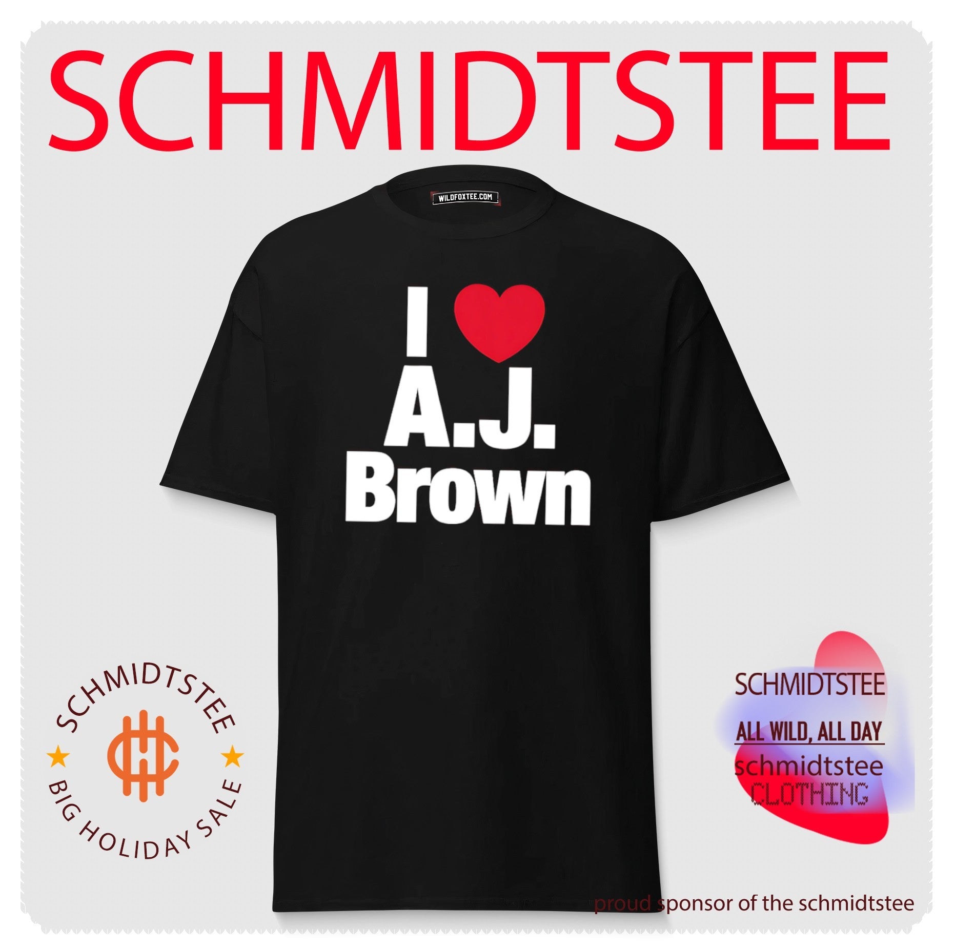 I love A. J. Brown New England Patriots heart shirt