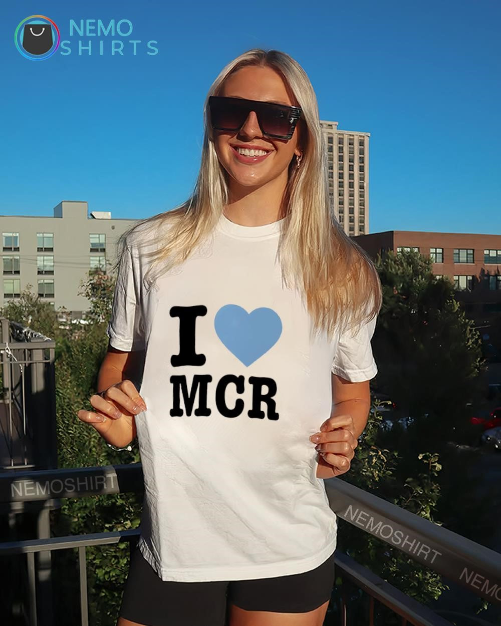 I love MCR Manchester graphic shirt