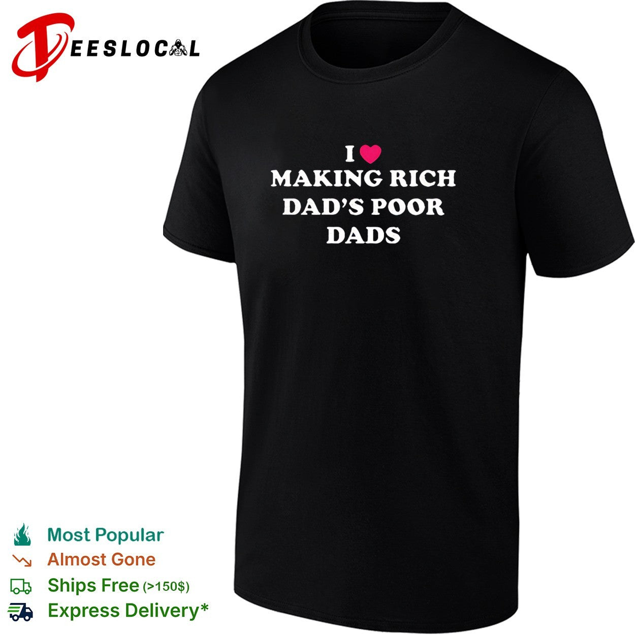 I making rich dad’s poor dads long small heart shape shirt