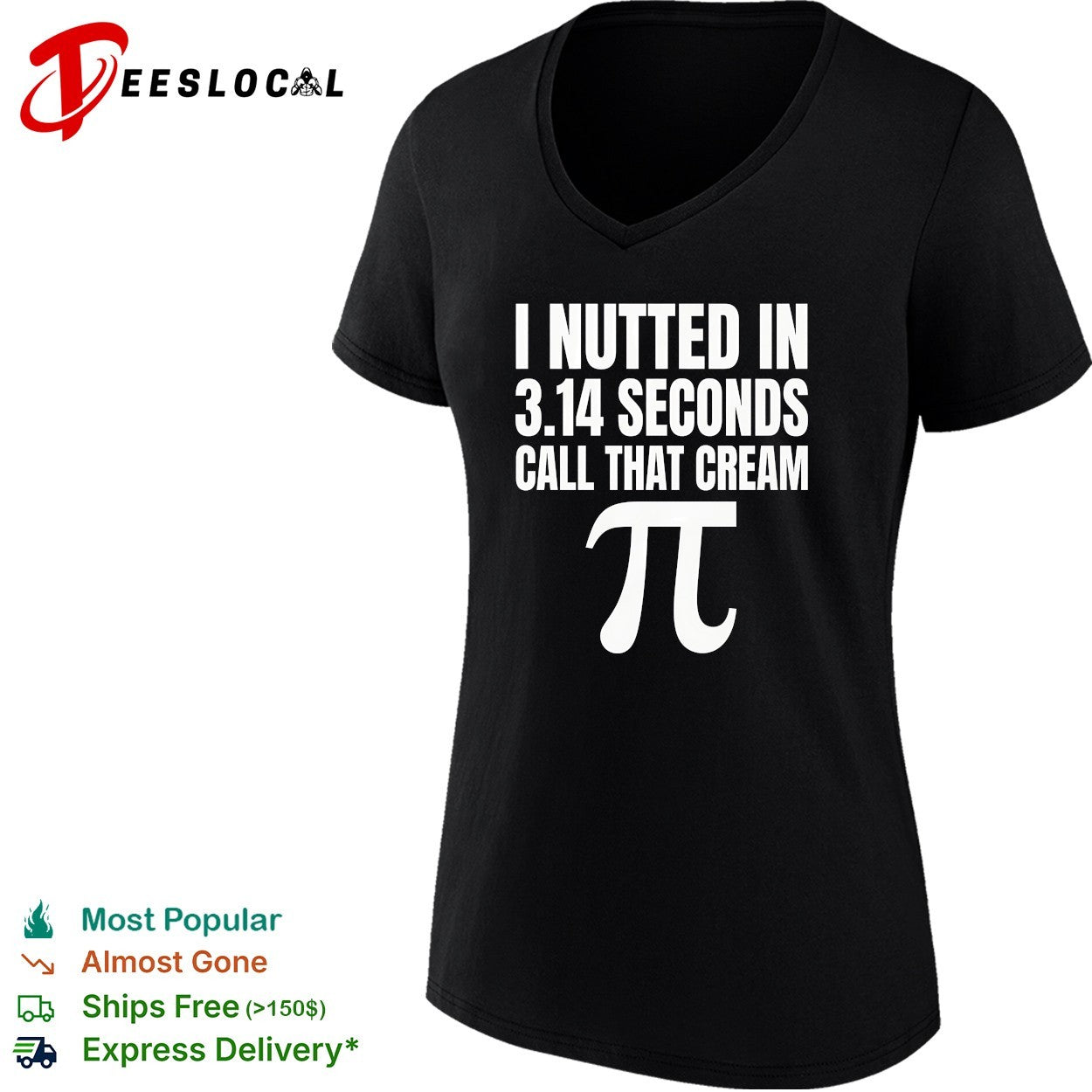 I nutted in 314 seconds call that cream pi shirt