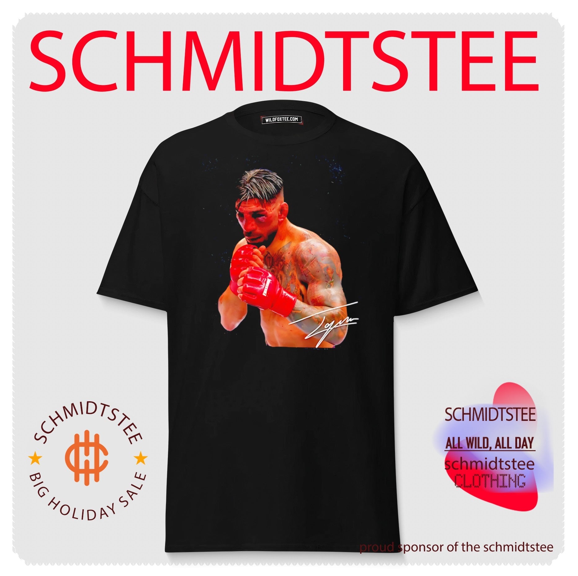 Ilia Topuria UFC portrait signature shirt