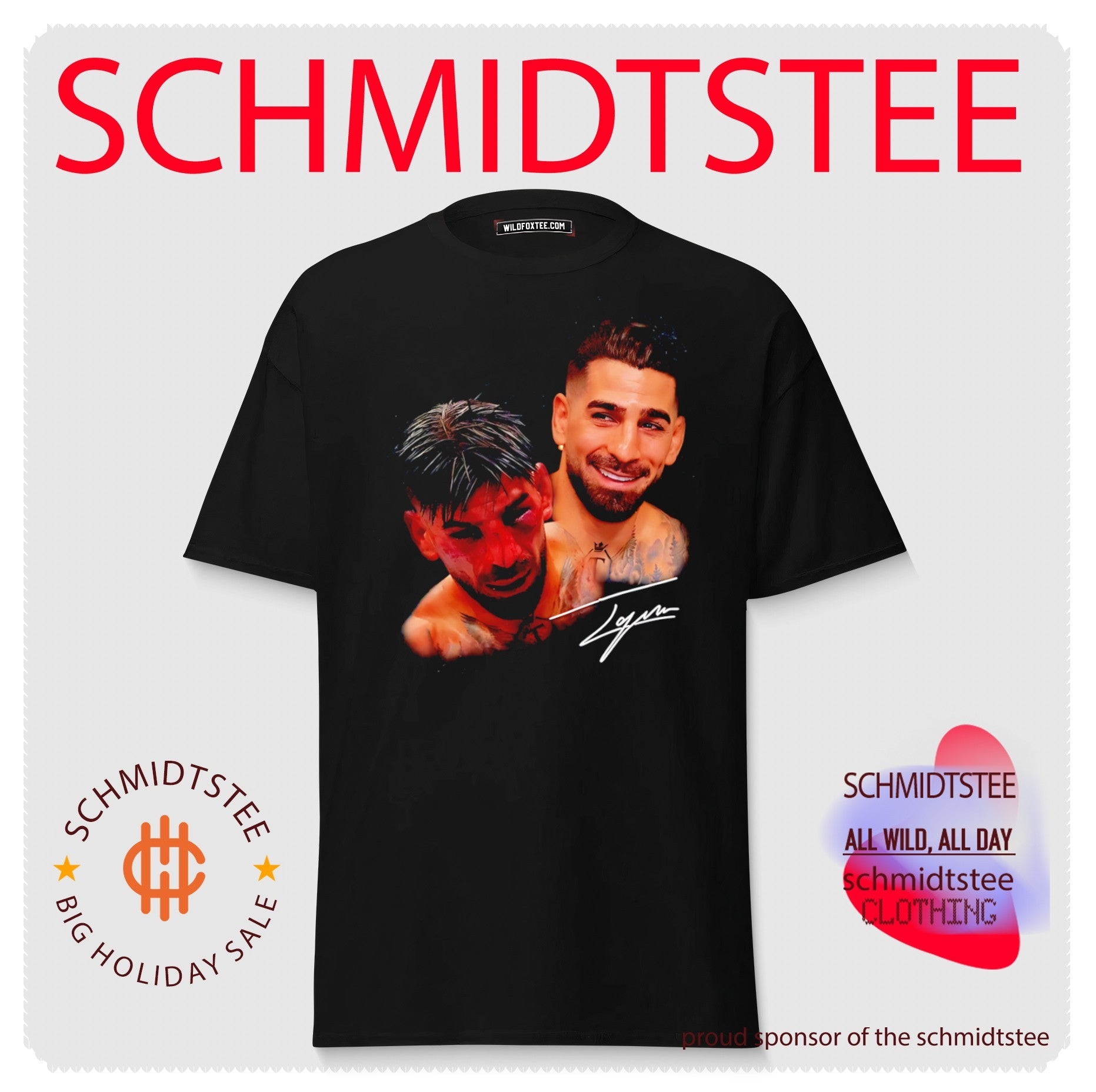 Ilia Topuria UFC smiley face and bleeding face shirt