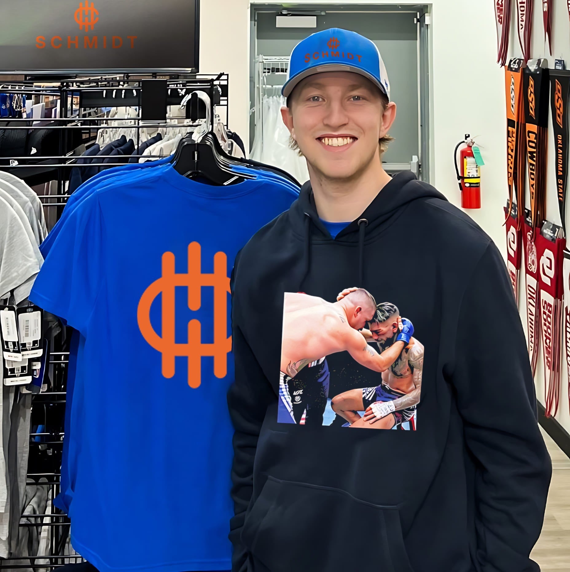 Ilia Topuria and Justin Gaethje 2026 moment shirt