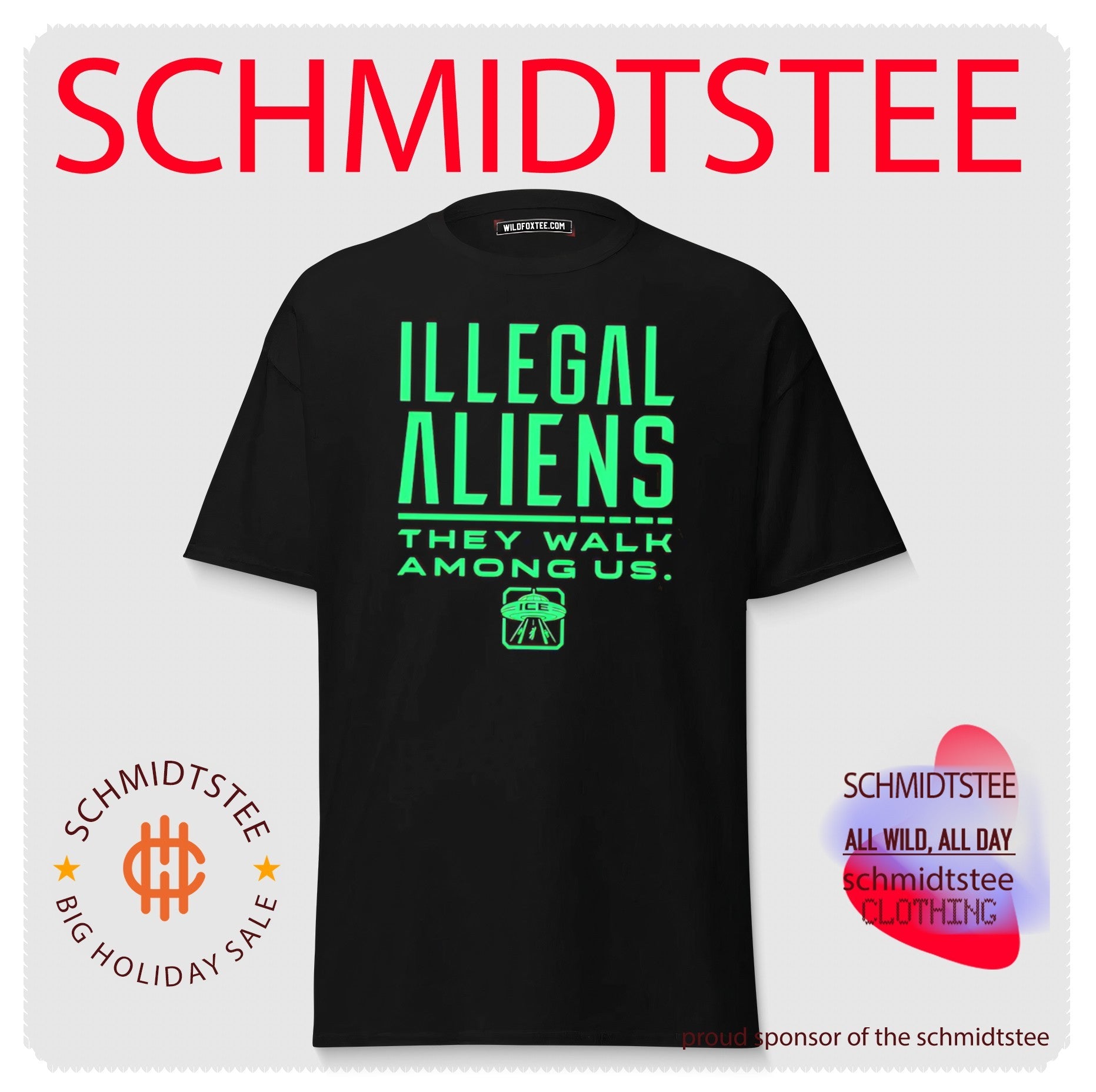 Illegal Aliens They Walk Among Us ICE UFO shirt