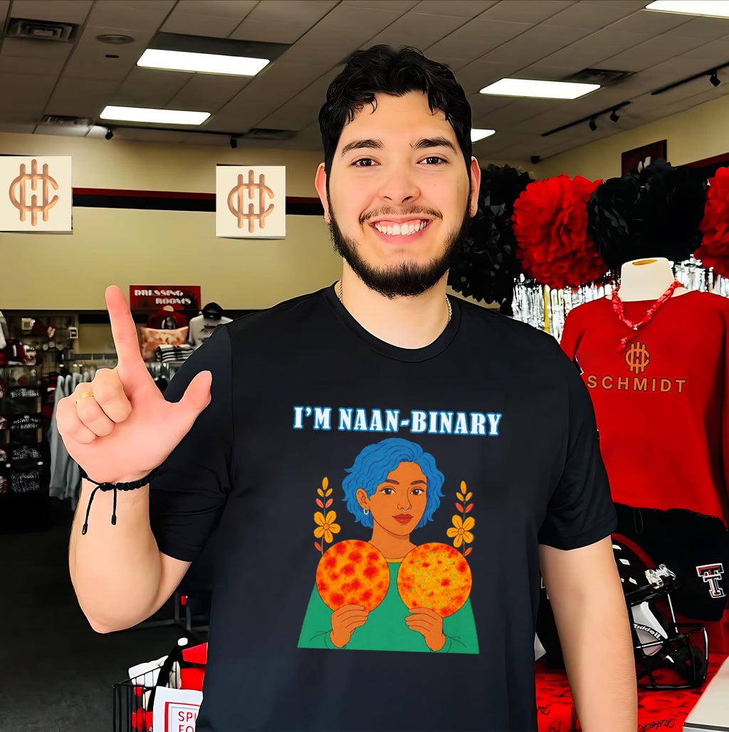 I’m Naan-Binary naan bread pun non-binary shirt