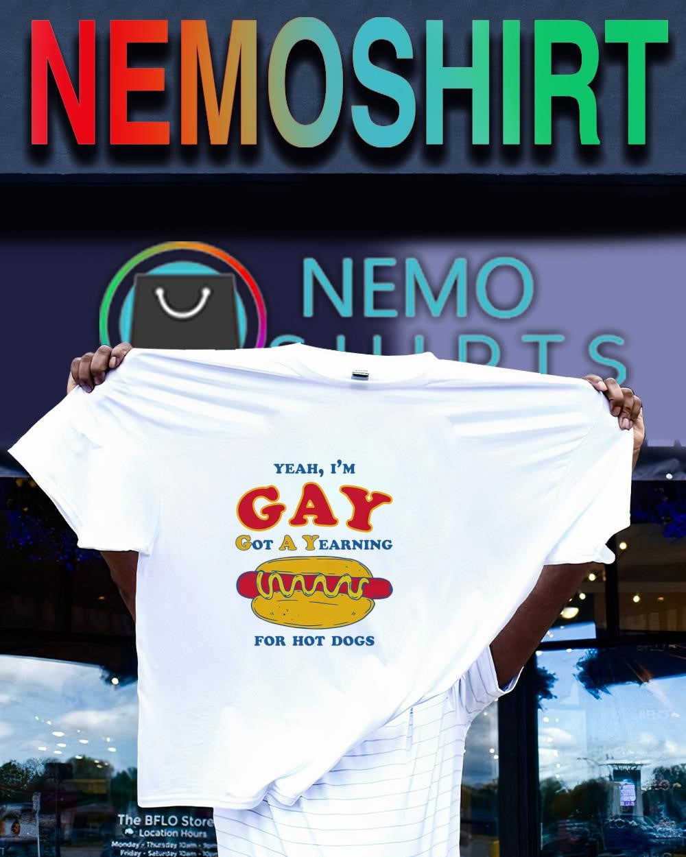 I’m gay got a yearning for hot dogs LGBT Pride shirt