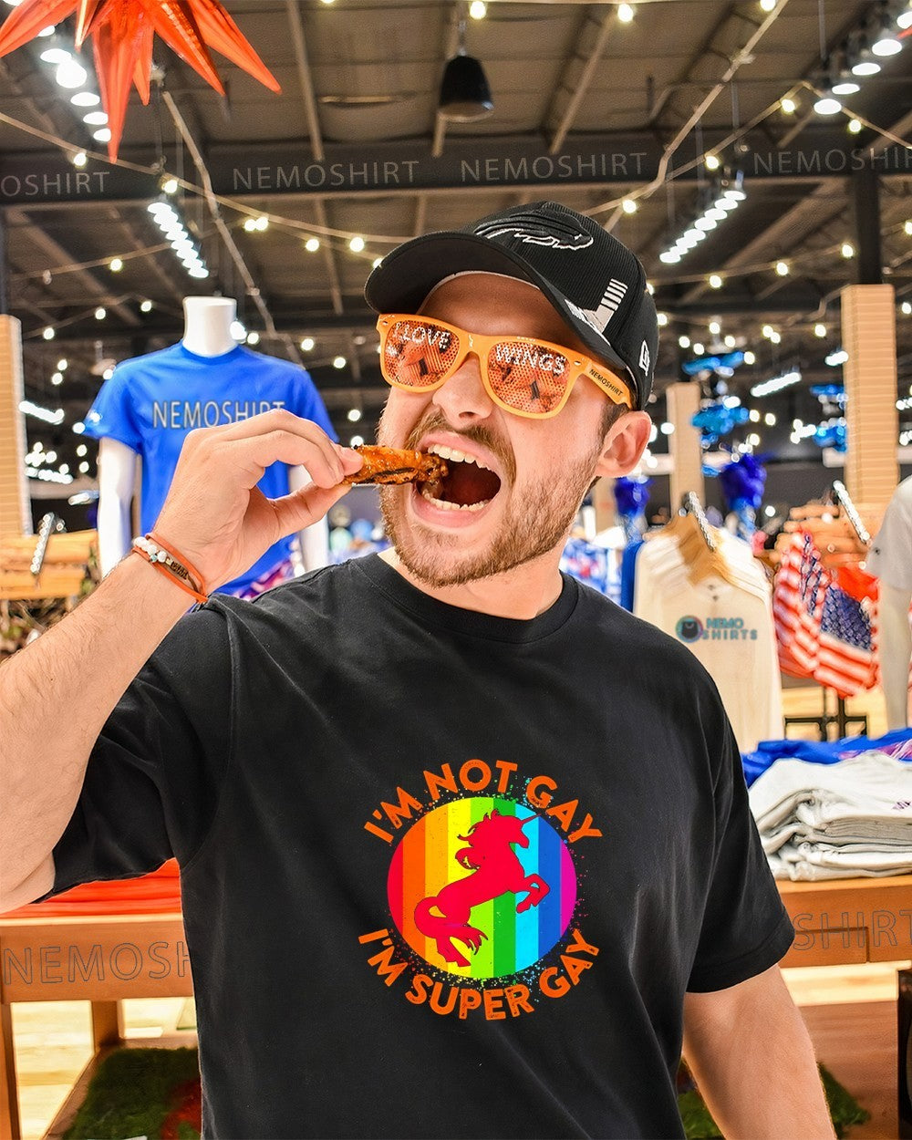 I’m not gay I’m super gay unicorn silhouette LGBT Pride shirt