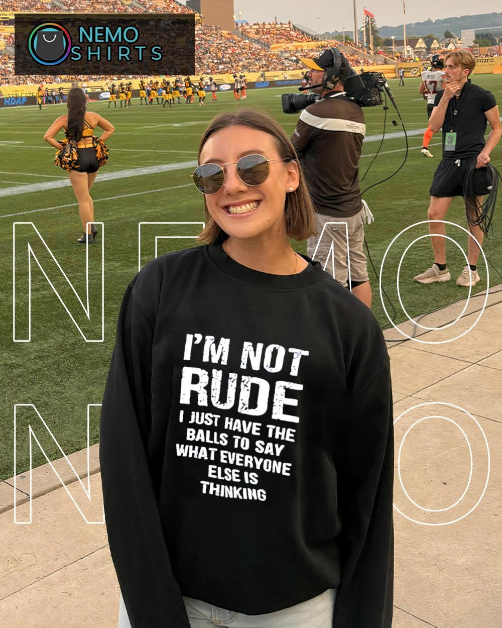 I’m not rude I just have the balls to say what everyone else is thinking text shirt