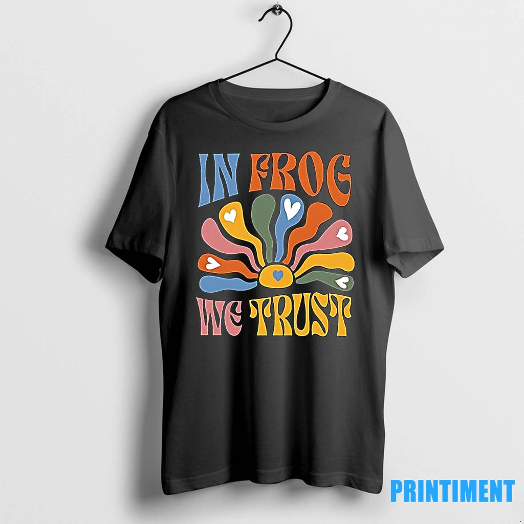 In Frog We Trust Retro Hippie Frog Tshirts Sweater