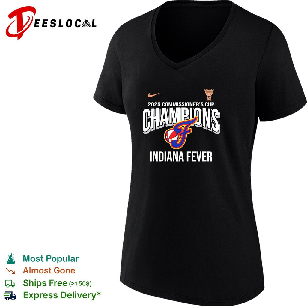Indiana Fever 2025 Commissioner’s Cup champions shirt