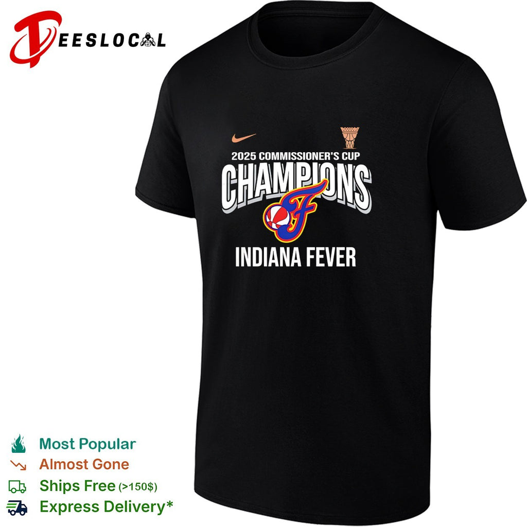 Indiana Fever 2025 Commissioner’s Cup champions shirt