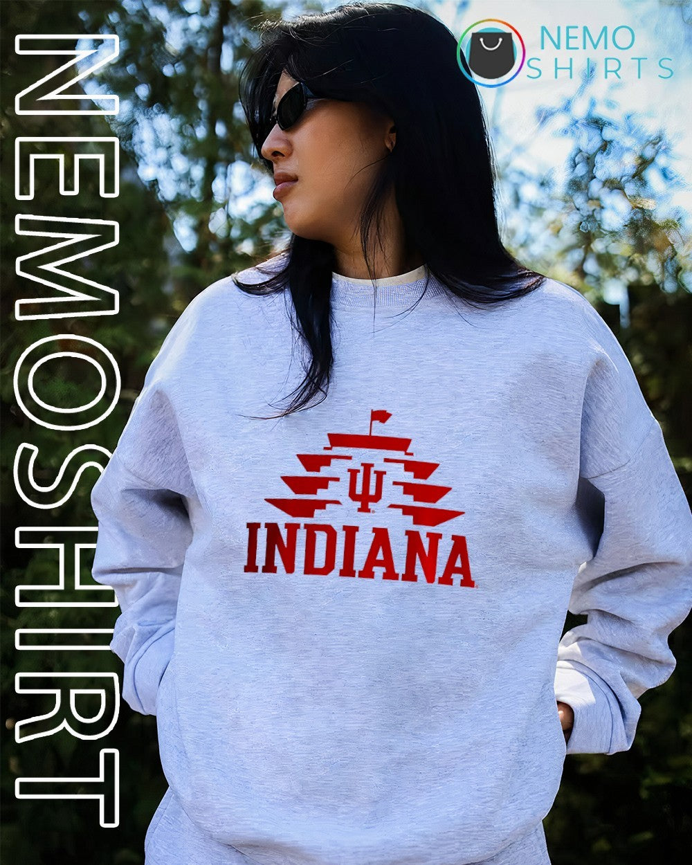 Indianapolis Motor Speedway and Indiana Hoosiers logo shirt