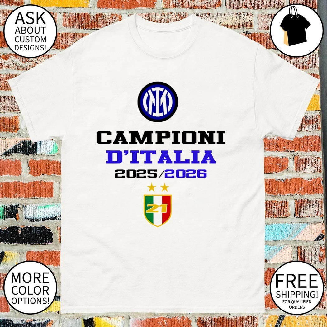 Inter Milan Campioni D’Italia 2025 26 Serie A 21 shirt