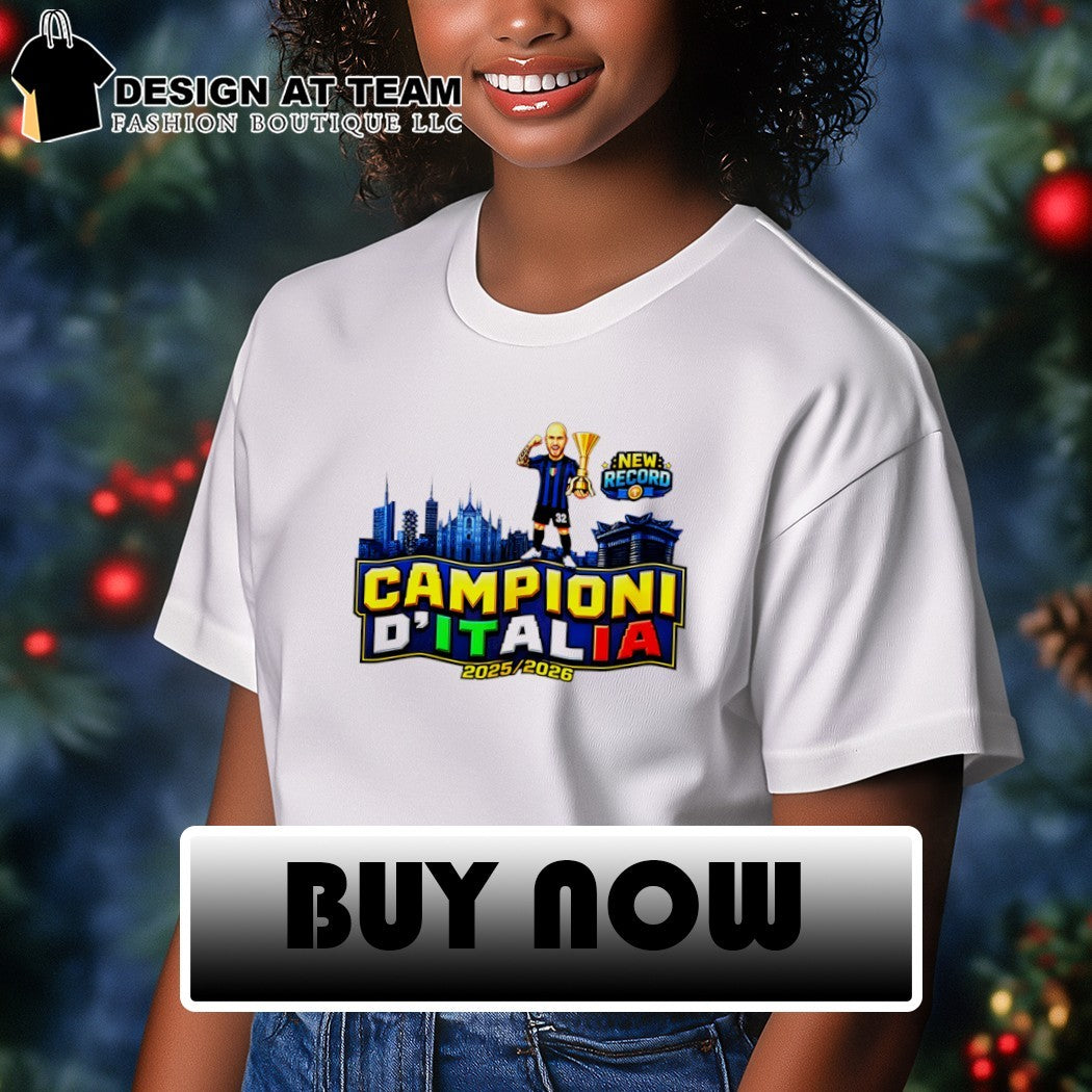 Inter Milan FC Champions 2025 26 Champions of Italy 21 Dimarco shirt