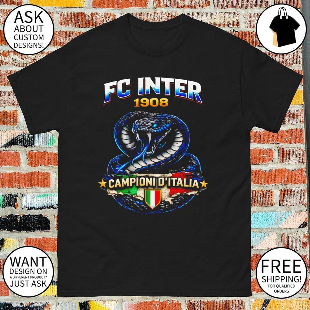 Internazionale Milan FC Snake Campioni D’Italia 1980 Serie A Champions of Italy shirt