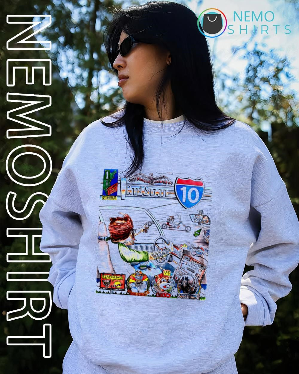 Interstate 10 Bucky Robocop Super Trooper Speed Bump highway star comics December shirt