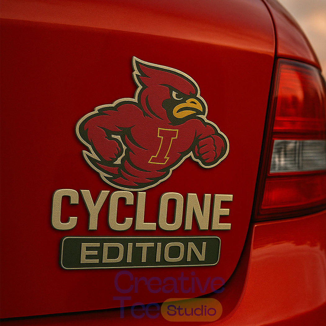 Iowa State Cyclones Custom Car Name Badge