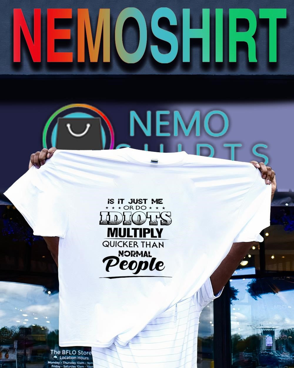 Is it just me or do idiots multiply quicker than normal people text shirt