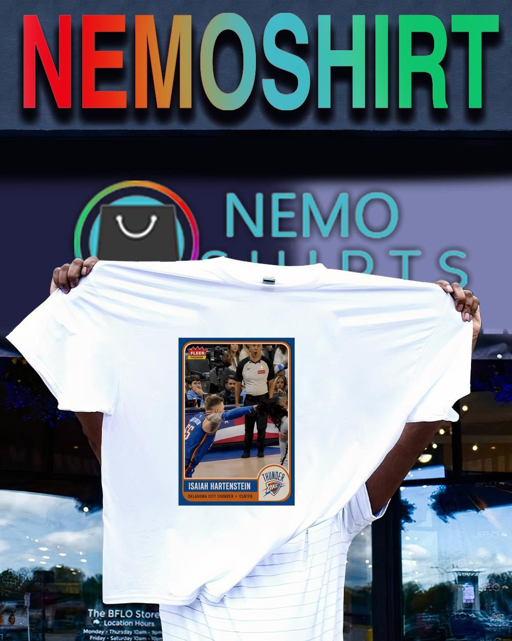 Isaiah Hartenstein Thunder center premier trading card shirt