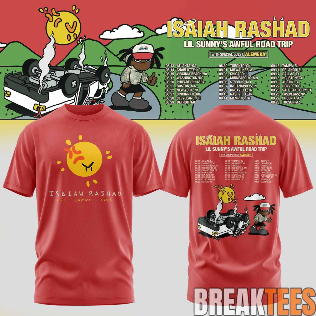 Isaiah Rashad Lil Sunny’s Awful Road Trip Tour Edition T-Shirt
