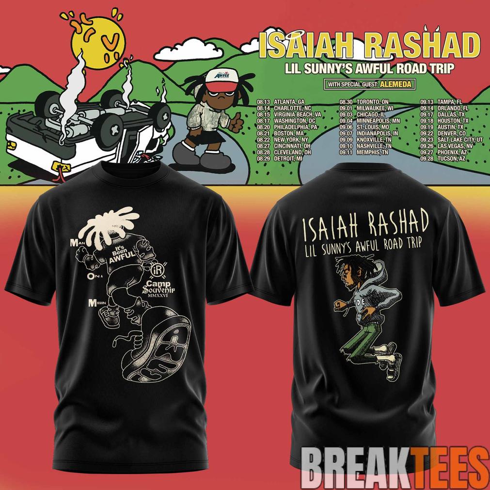 Isaiah Rashad Lil Sunny’s Awful Road Trip Tour Edition T-Shirt