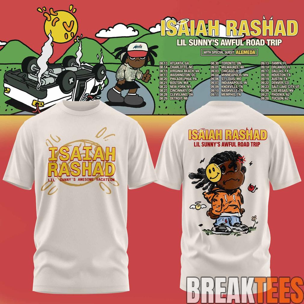 Isaiah Rashad Lil Sunny’s Awful Road Trip Tour Edition T-Shirt