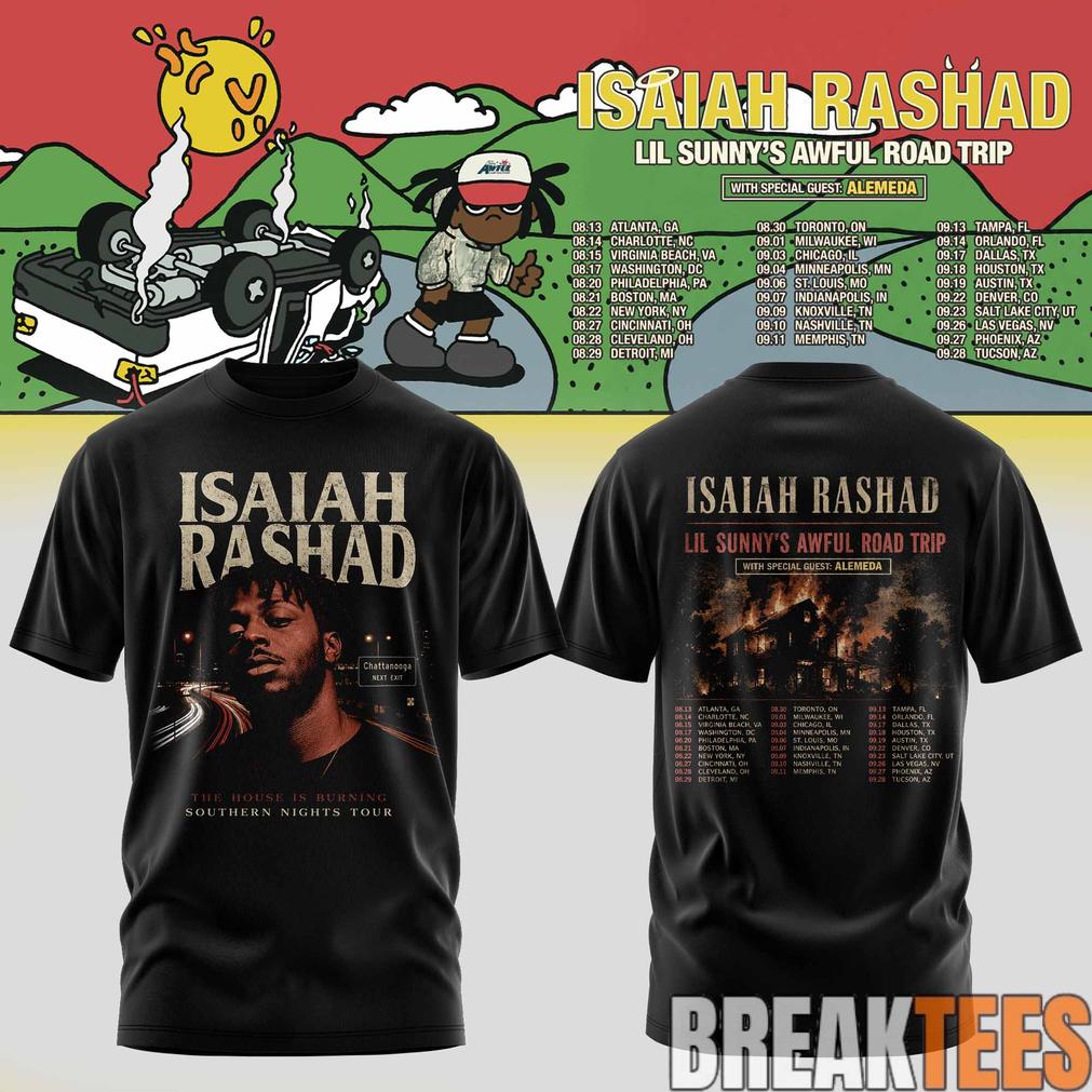 Isaiah Rashad Lil Sunny’s Awful Road Trip Tour Edition T-Shirt