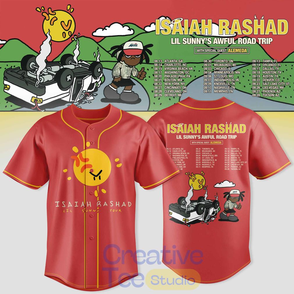 Isaiah Rashad Lil Sunny’s Awful Road Trip Tour 2026 Baseball Jersey