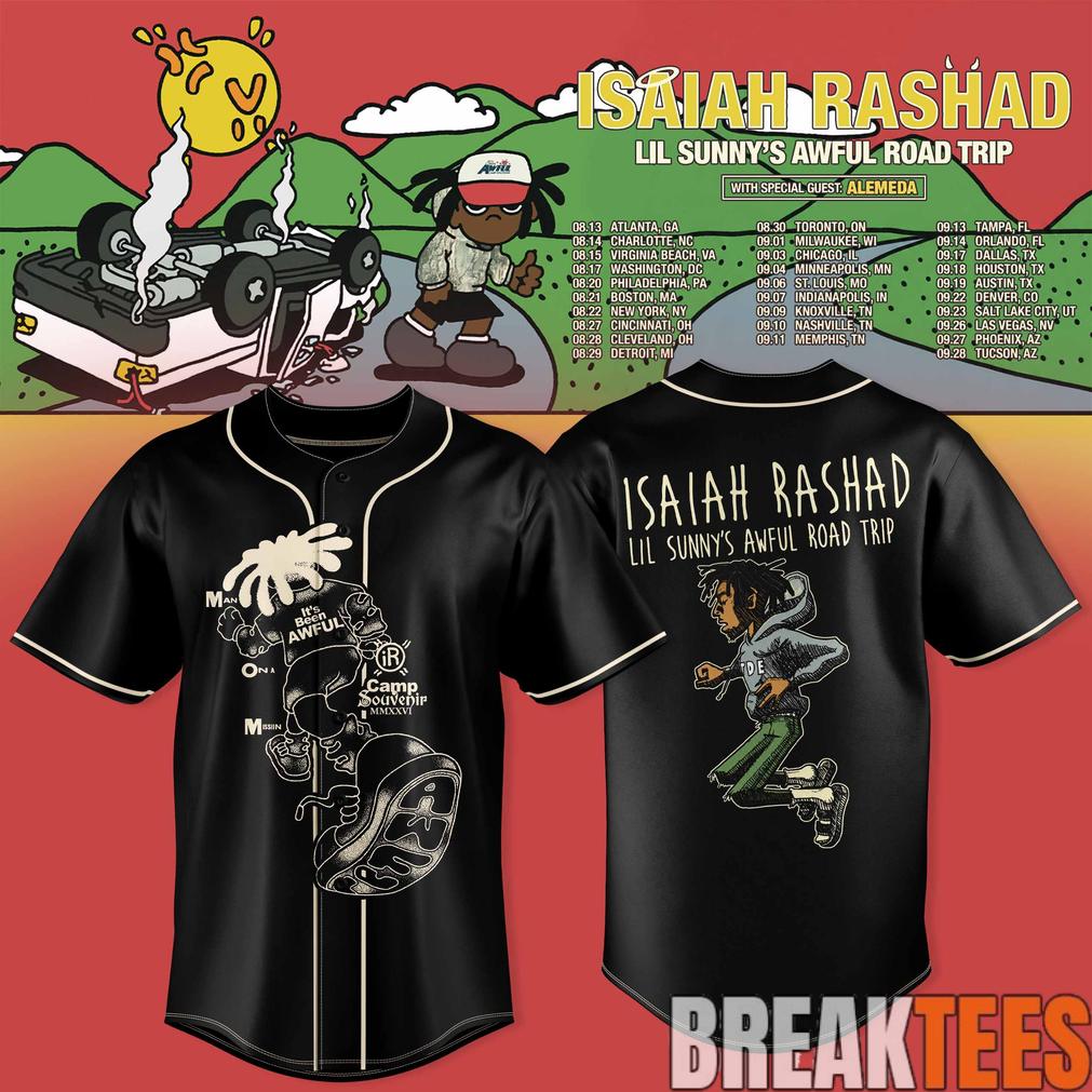 Isaiah Rashad Lil Sunny’s Awful Road Trip Tour Limited Jersey