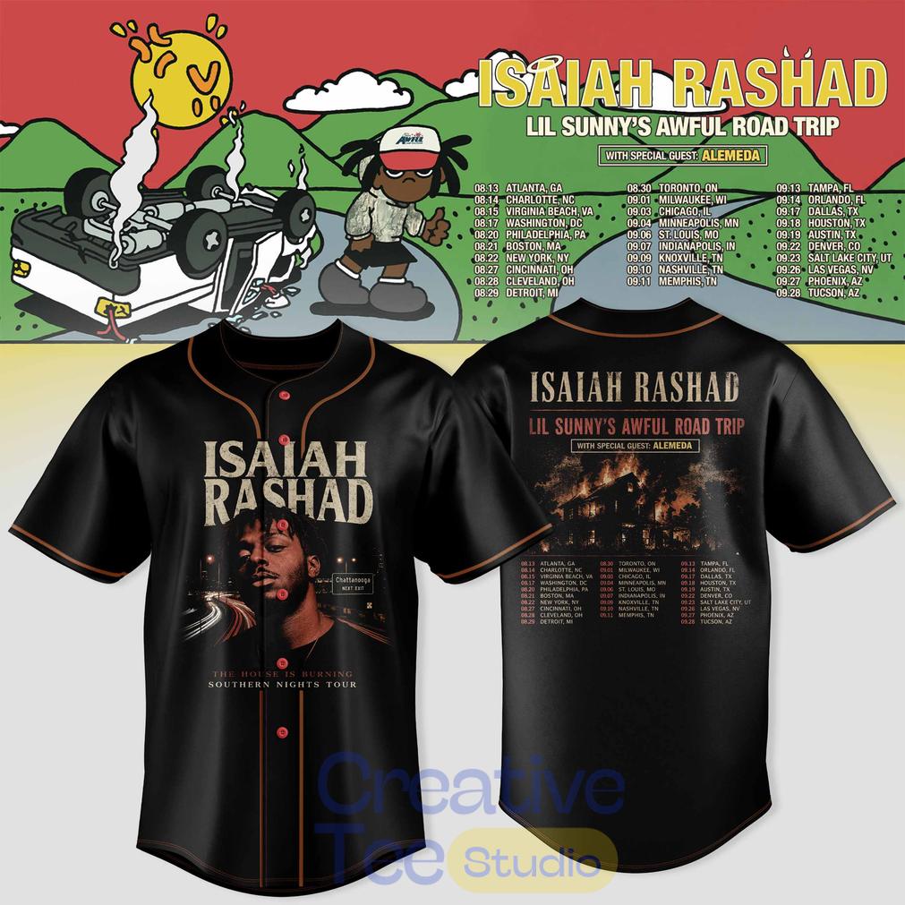 Isaiah Rashad Lil Sunny’s Awful Road Trip Tour 2026 Baseball Jersey