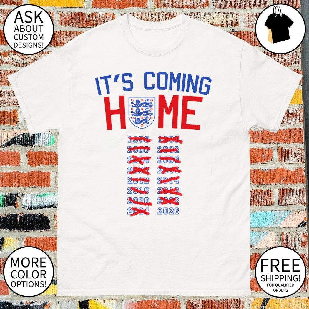 It’s coming home Three Lions England World Cup 1996 2026 shirt