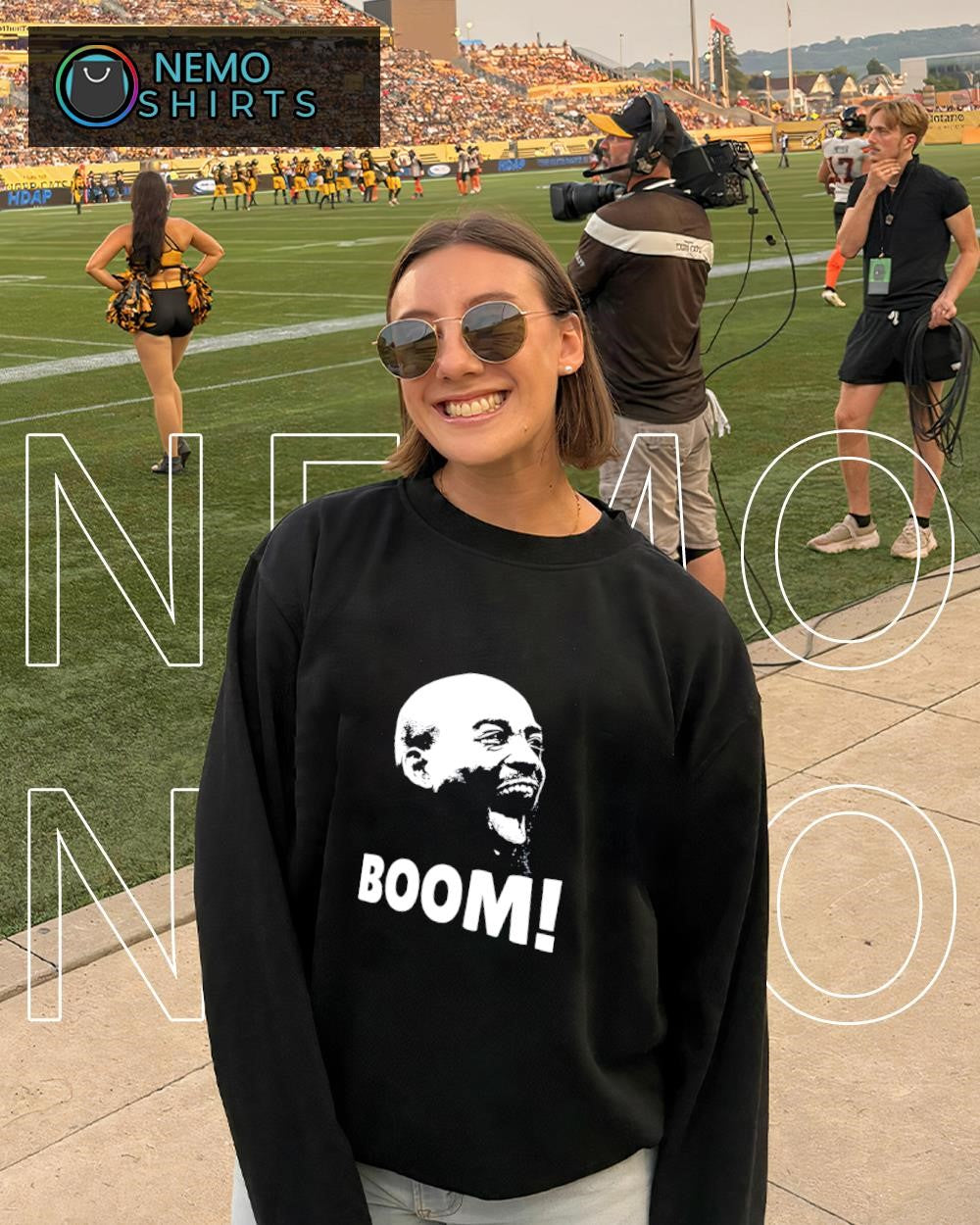 JP Boom head retro graphic shirt