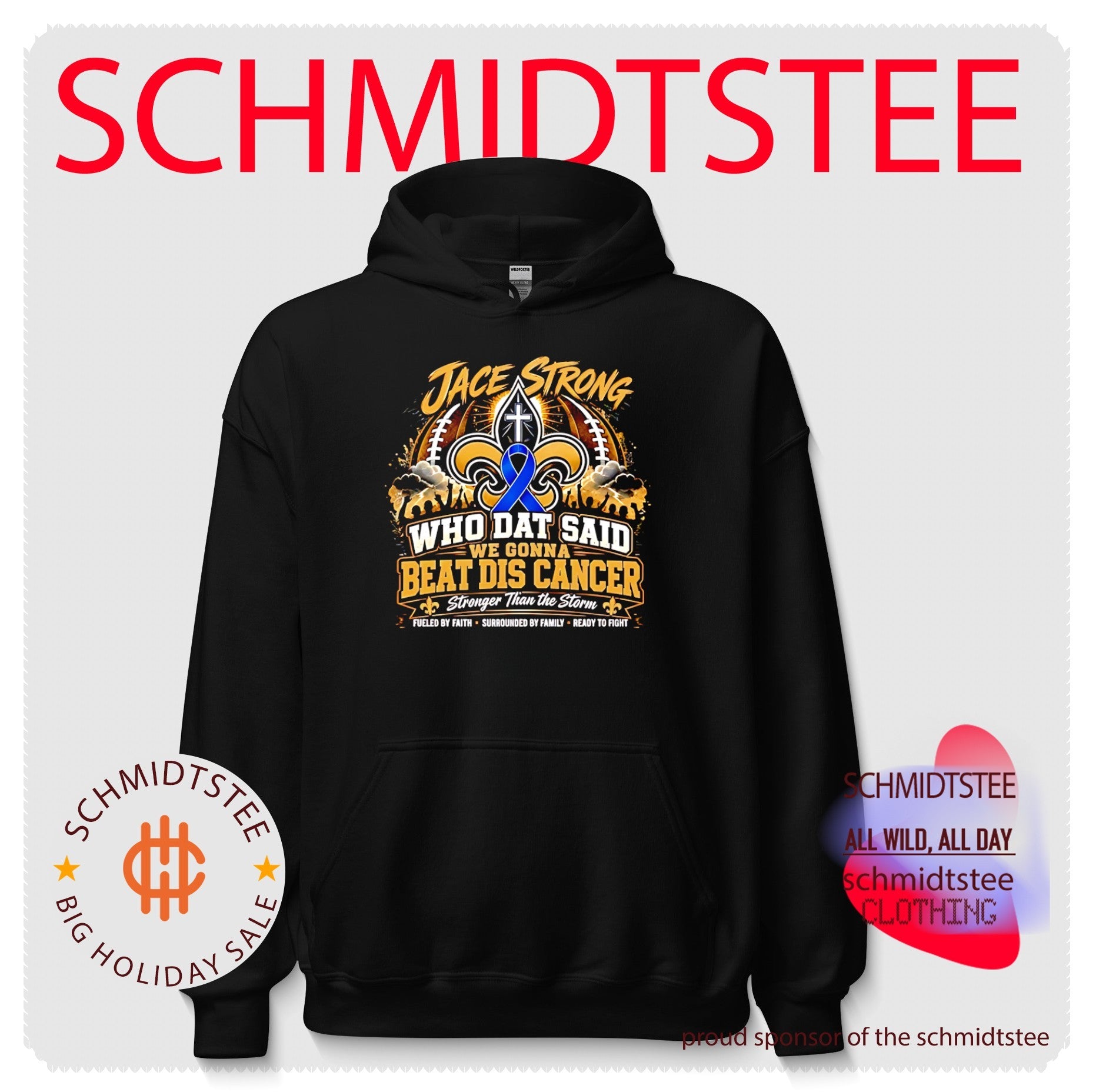 Jace Strong who dat said we gonna beat dis cancer stronger graphic shirt