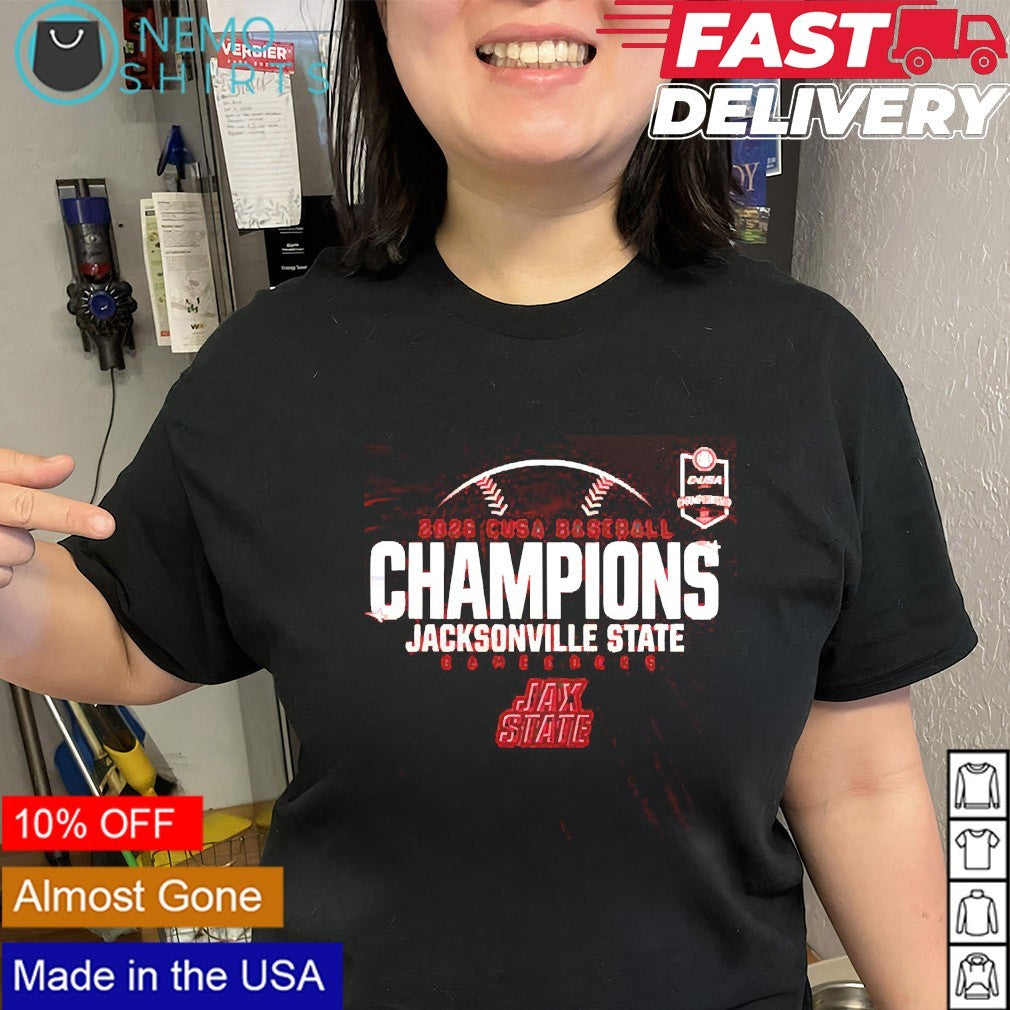 Jacksonville State Gamecocks 2026 CUSA baseball champions shirt