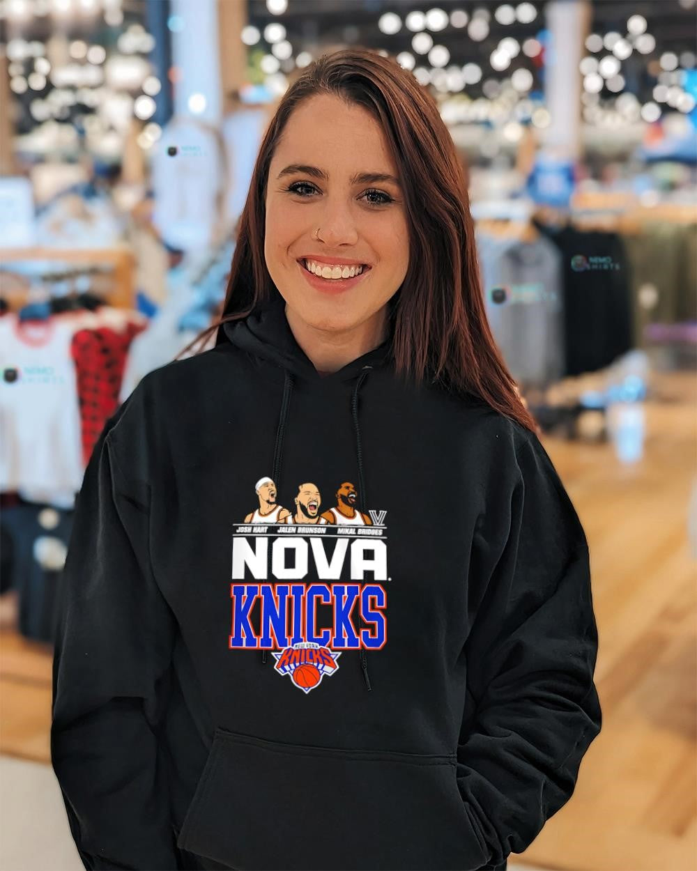 Jalen Brunson Josh Hart Mikal Bridges Nova Knicks New York Knicks logo shirt