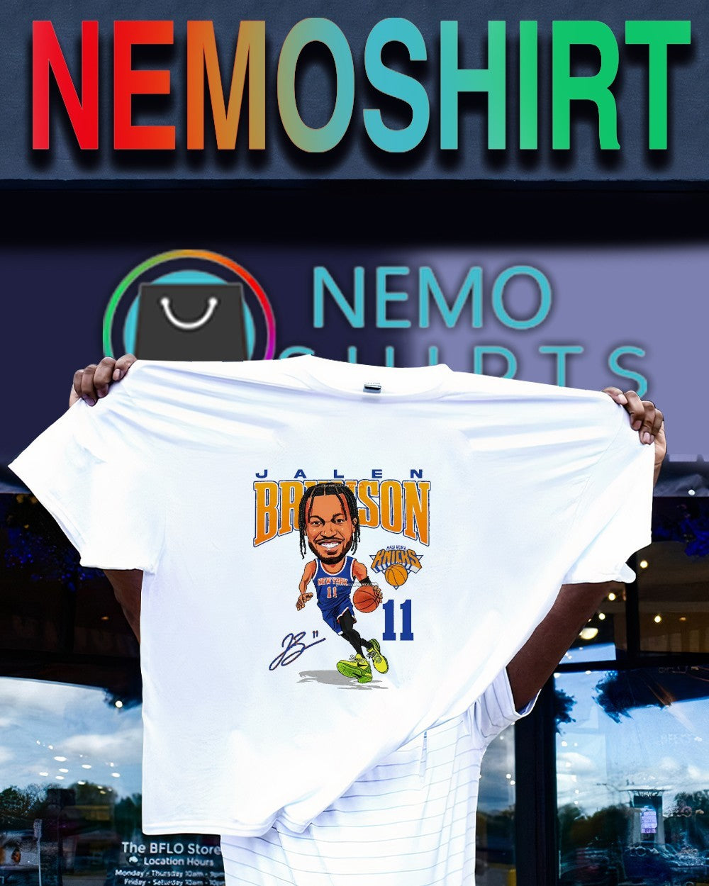 Jalen Brunson NY Knicks Conference Finals caricature player shirt