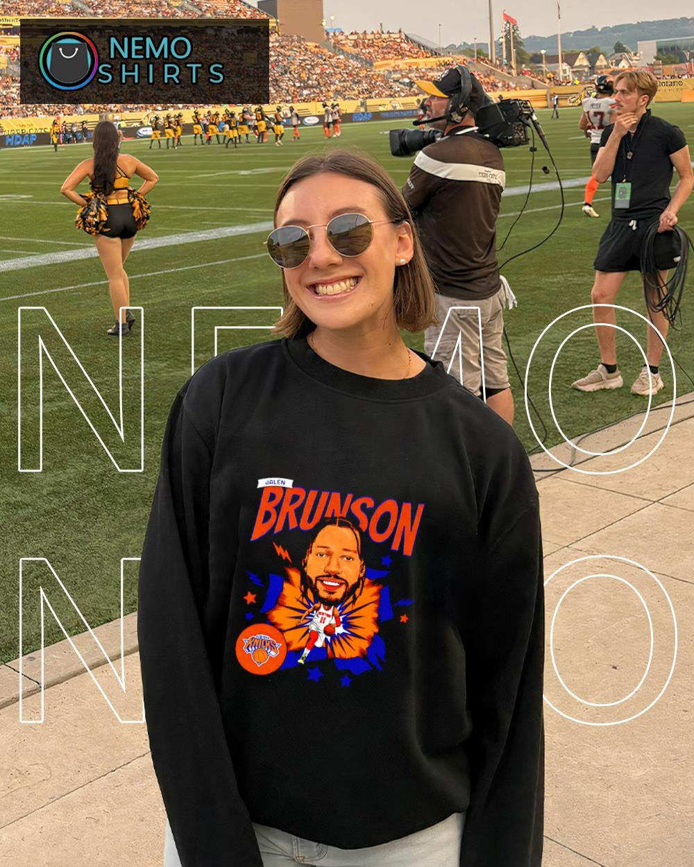 Jalen Brunson New York Knicks caricature retro shirt