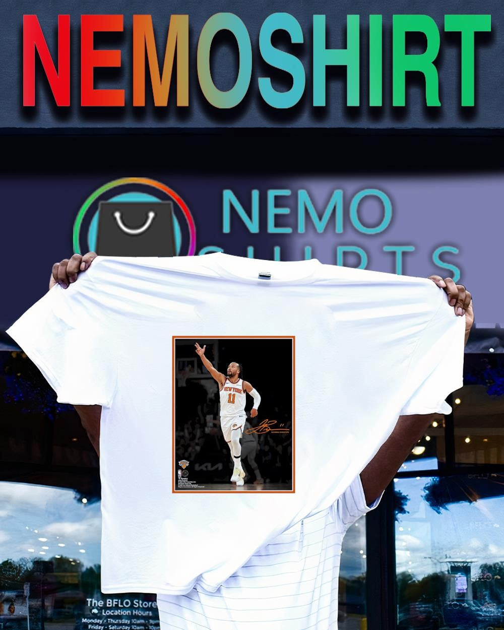 Jalen Brunson New York Knicks facsimile signature shirt