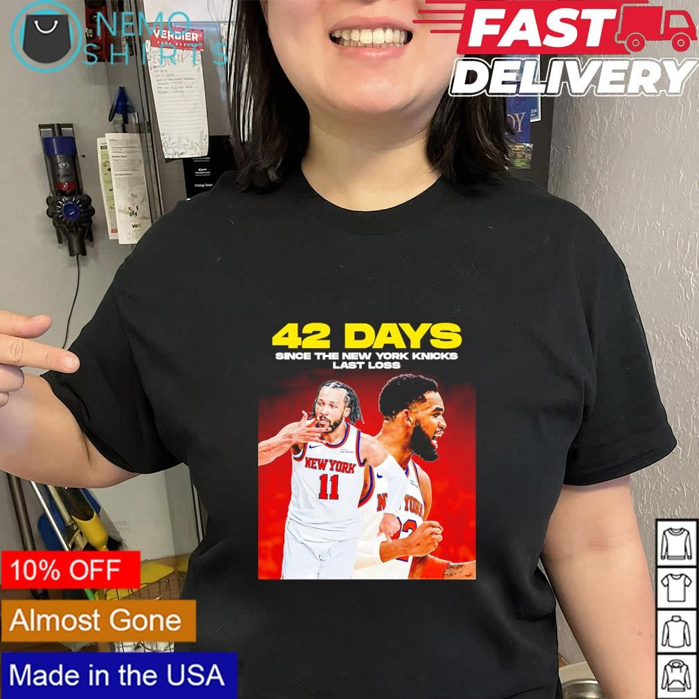 Jalen Brunson and Karl-Anthony Towns 42 days since the New York Knicks last loss shirt